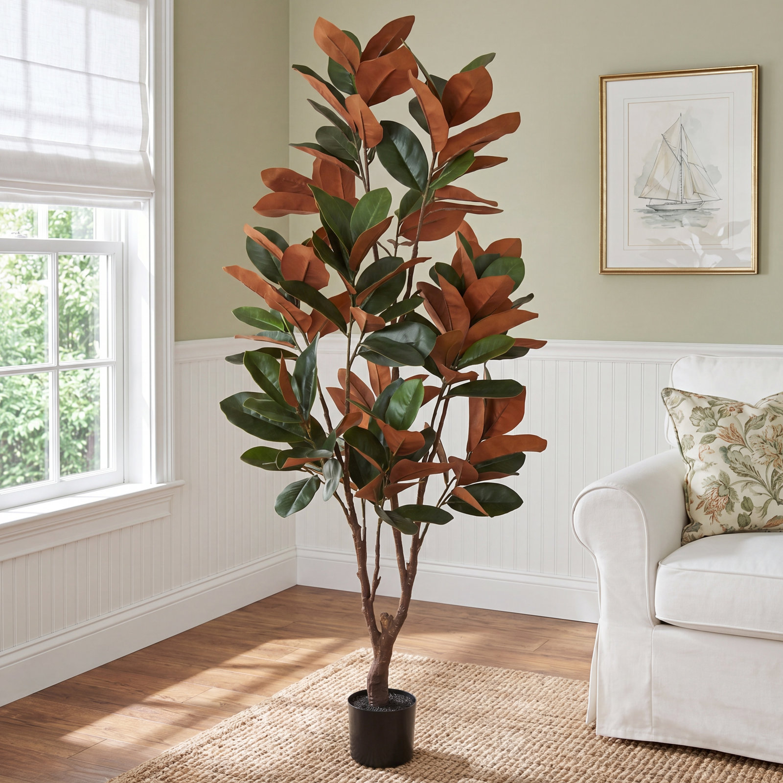 Faux Plant in Pot, 60" H x 25" W x 25" D