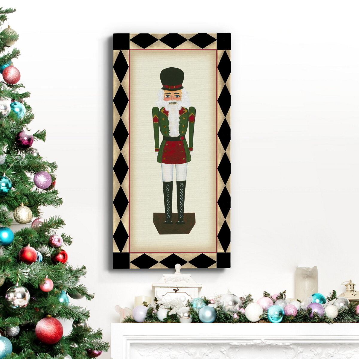 Nutcracker II Premium Gallery Wrapped Canvas - Ready to Hang The Holiday Aisle Size: 24 H x 12 W x 1 D