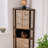 Hand-Painted Triangular Corner Storage Cabinet