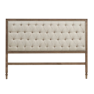 Pouliot Upholstered Linen Blend Wingback Headboard