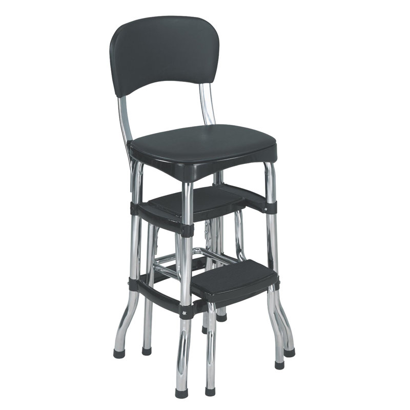 Tabouret de bar 24 po Retro, Noir
