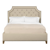 Audrey/Asher Queen Tufted Upholstered Low Profile Panel Bed