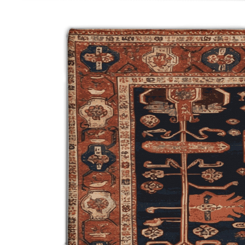Tapis turc intérieur et extérieur brun, Rectangulaire 2 pi x 3 pi