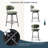 Bayville 27" Faux Shearling Fabric Upholstered Swivel Counter Stool (Set Of 2)-115184304