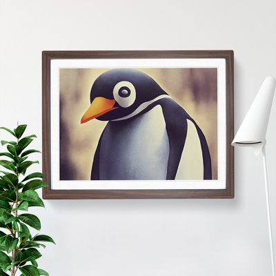 XH1022-6877X Penguin Portrait - Single Picture Frame Print