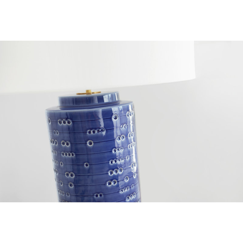 Darina Table Lamp, Pebbled Blue