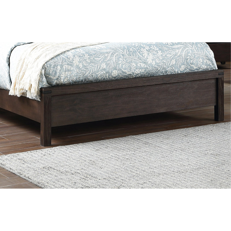 Grand lit rustique contemporain avec tête de lit attrayante