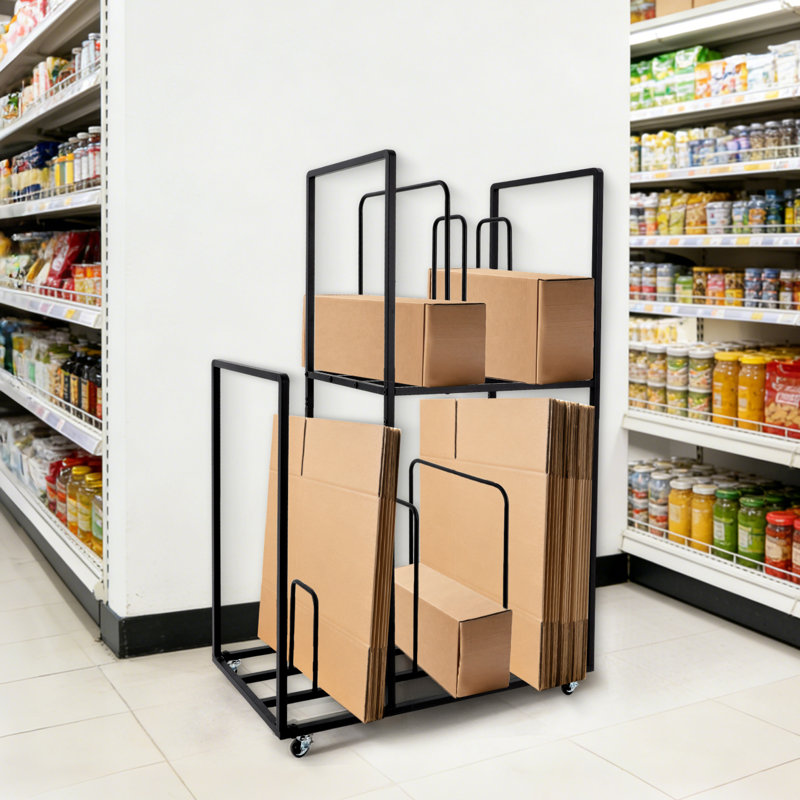 Étagère de rangement en carton à 2 niveaux