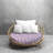 Decorative Indoor Outdoor Waterproof Round Cushion Cover, Patio Bar Stool UV Resistant Seat Cover-1793172435