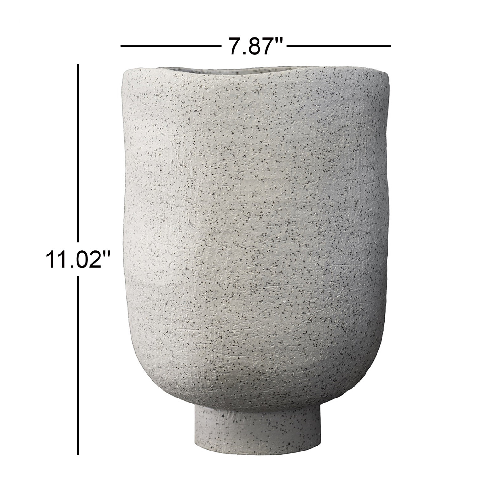 Beirne Earthenware Table Vase, White