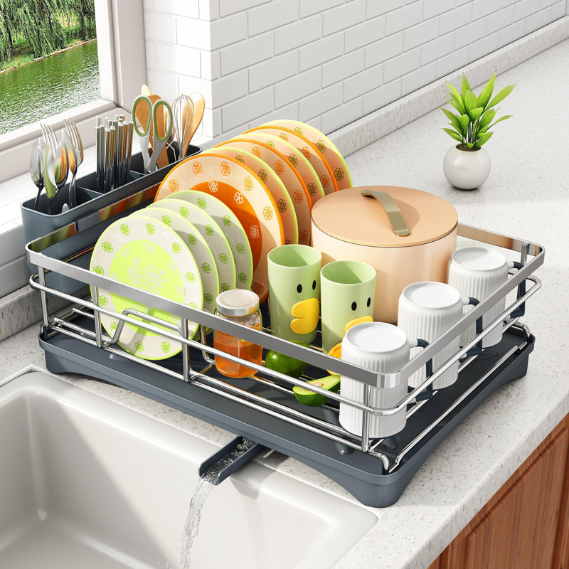 MASMIO Dish Drying Rack Stainless Steel Dish Rack For Kitchen