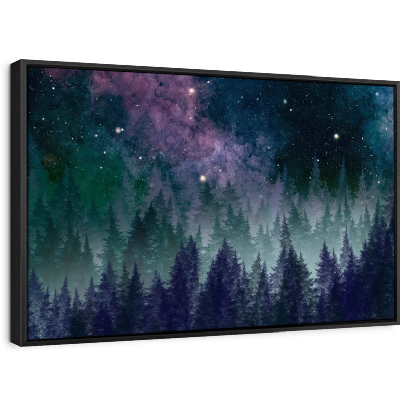 Nature " Galaxy Forest Wall Art ", 9" H x 13" W