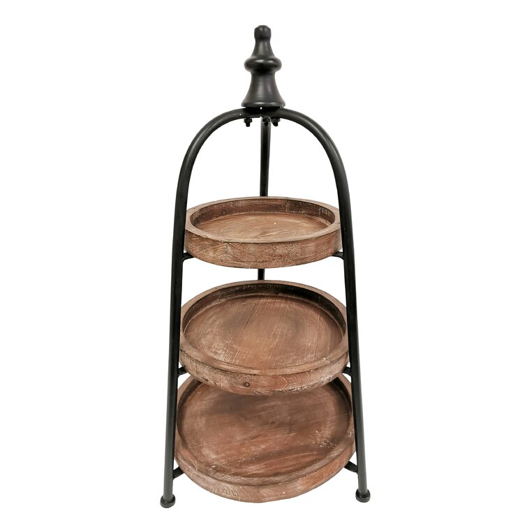 Brown & Metal Wood Three-Tiered Shelf, Hobby Lobby