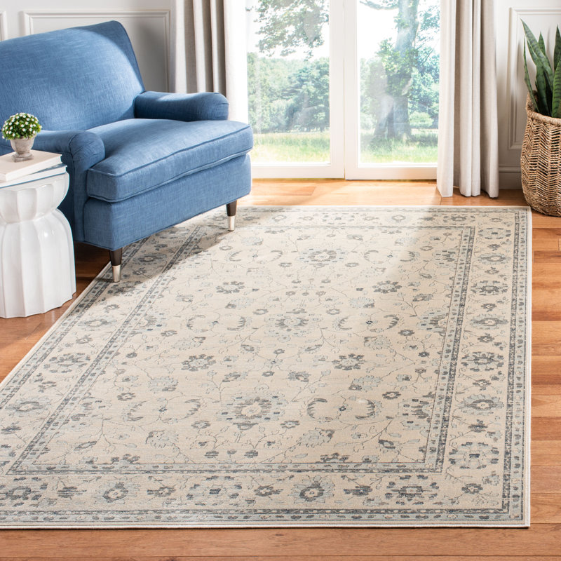 Onancock Abstract Viscose Hand Woven Area Rug, Rectangle 201 x 279 cm