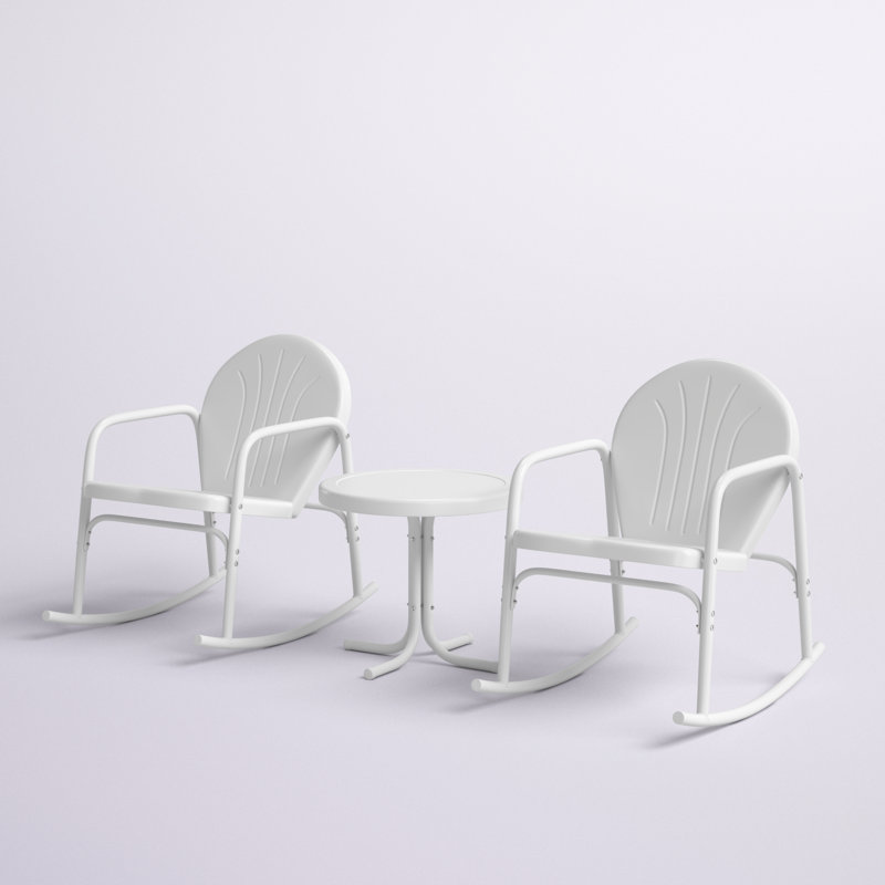 Burley 2 - Person Patio Conversation Set, White