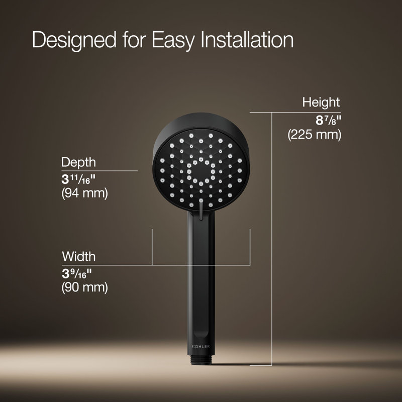 Awaken G90 Four-Function Handshower, 2.5 Gpm, Matte Black