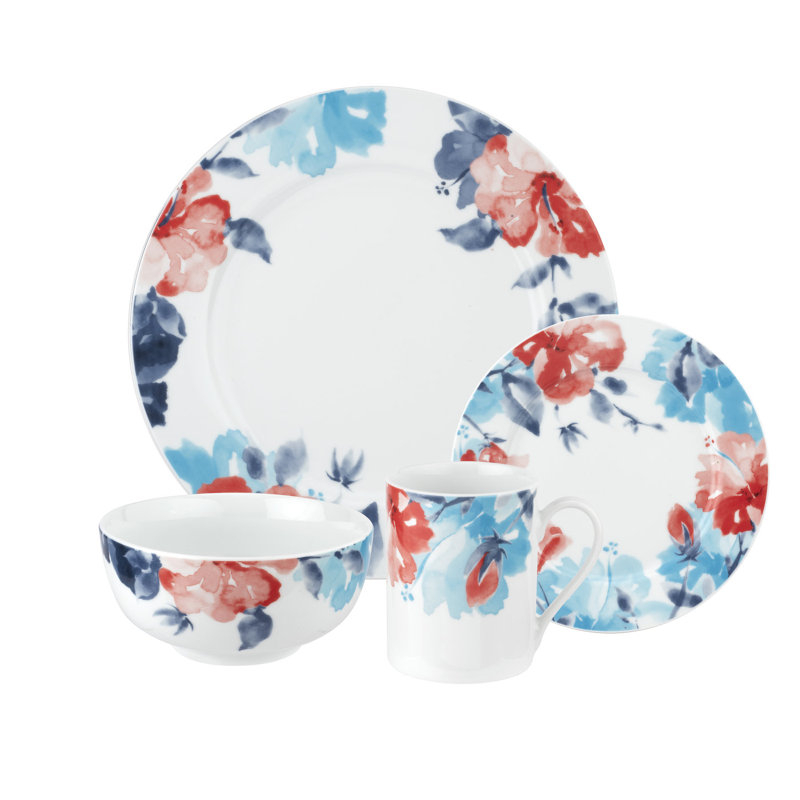 Spode Home Floral Breeze 16 Piece Dinnerware Set, Service for 4