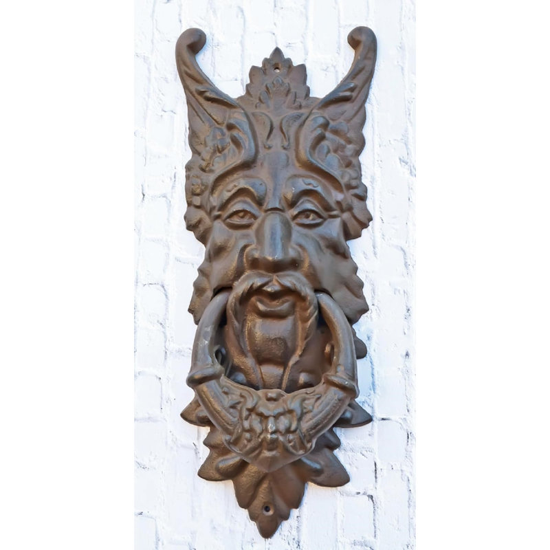 Heurtoir de porte en fonte Wiccan Celtic Greenman