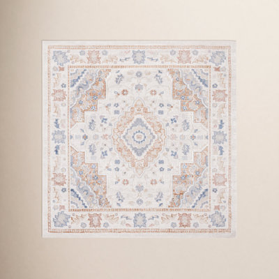 Mayhill Oriental Area Rug in Beige/Rust/Blue