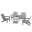 4-Piece Weather-Resistant HDPE Adirondack Chair With Side Table-800901474