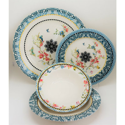 Porcelain China Dinnerware Set 24 Piece - Service for 6