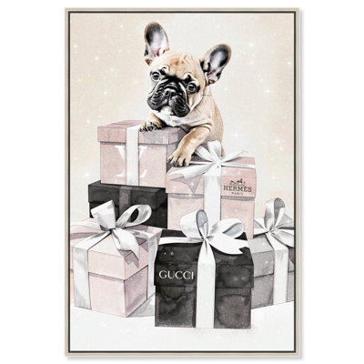 Jolies boîtes-cadeaux sur toile Frenchie 