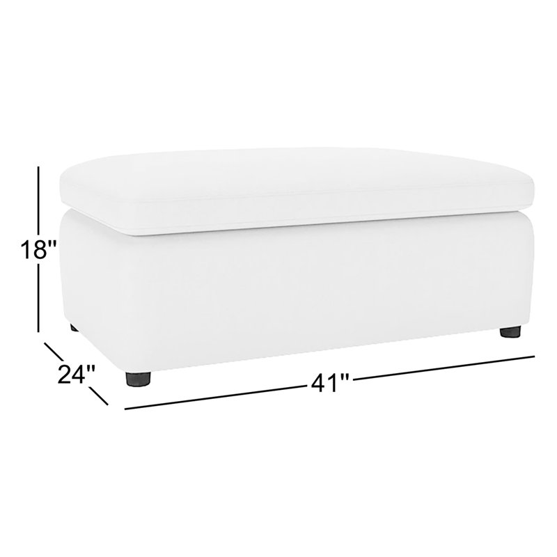 Repose-pieds surdimensionné de 41 po Essex , Natté Macarena beige