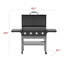 Gril au gaz en acier inoxydable avec tables d'appoint pliantes et roulettes