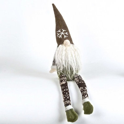 Figurine en feutre de gnome traditionnel assis