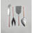 4 Piece Stoneware Wood Stainless Steel Cheese Serving Set