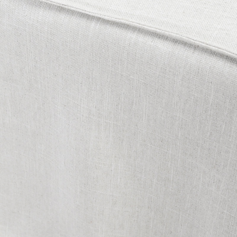 Jordan Upholstered Dining Chair, Linen Blend White