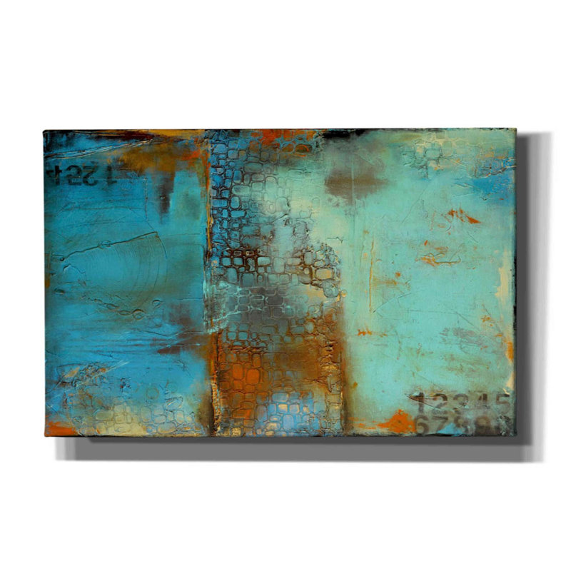 «Epic Graffiti» «Deja Blue» par Erin Ashley, art mural sur toile, H 26 po x l 40 po x P 1,5 po