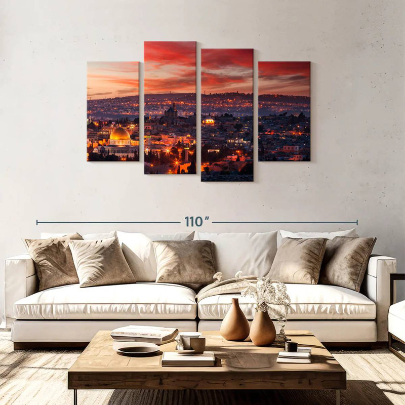 Hannes Jerusalem At Sunset, 48" H x 75" W