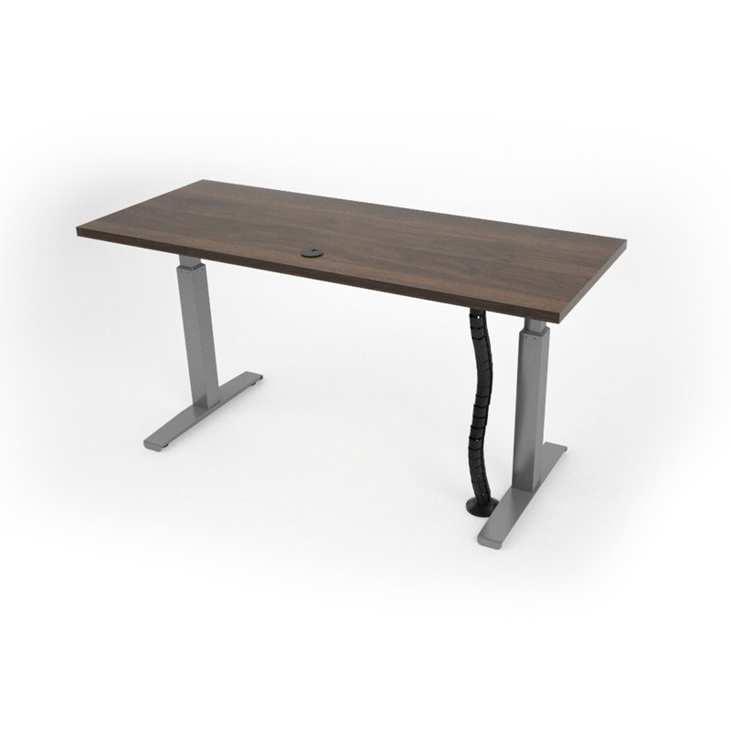 Bureau à hauteur réglable REVOH, Noyer de Californie, H 50 po x l 48 po x P 24 po