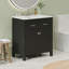 Meuble-lavabo de 30 po avec lavabo en céramique, armoire de salle de bain simple moderne avec 2 portes et une tablette, portes à fermeture douce-1031507744