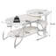 Oval & Round Nesting Coffee Tables (80+52Cm), High-Low Marble Effect Duo With 4-Tier Storage-1166876306
