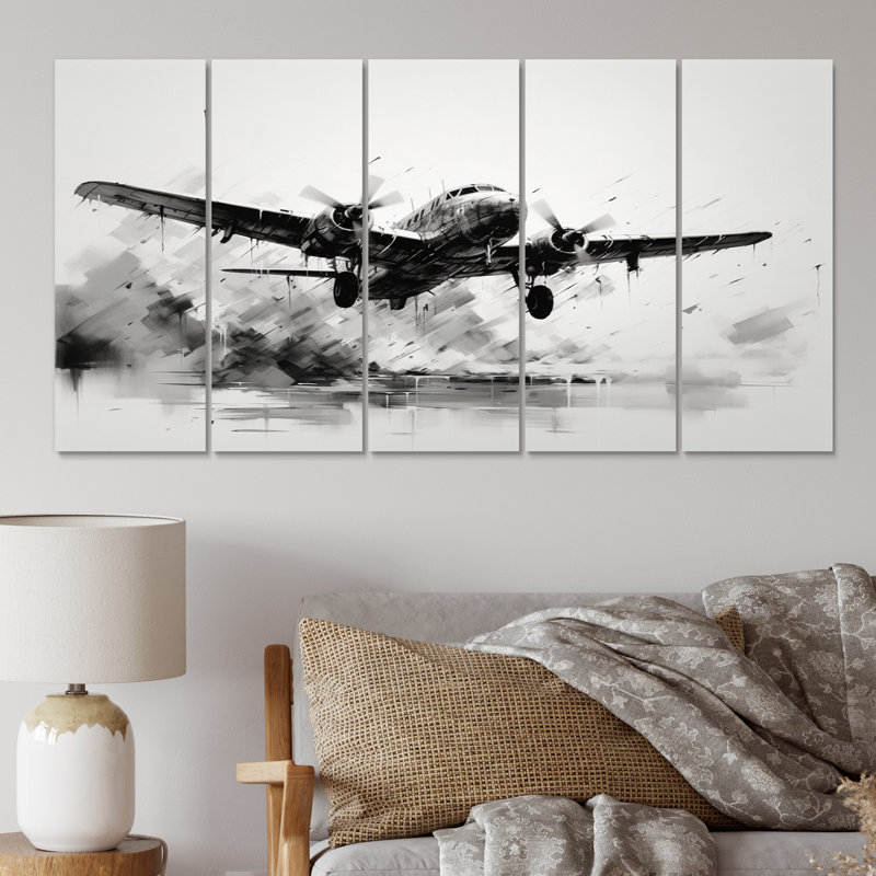 Expressif avion 5 pièces