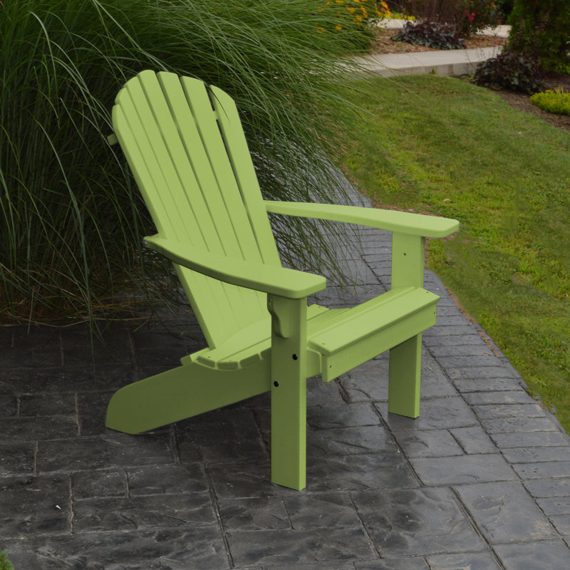 Chaise Adirondack en plastique Addilyn, Lime tropicale