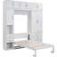 Lit simple blanc avec rangement pour tiroir