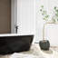 Baignoire de trempage autoportante 59 po. X 28 po. En blanc et noir