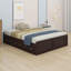 Lit plateforme grand format, base de lit en bois avec 6 tiroirs-1580469353