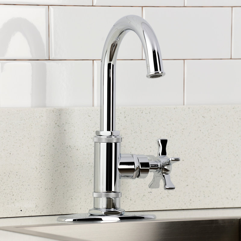 Kingston Brass Hamilton Single-Handle 1-Hole Deck Mount Bar Faucet, Polished Chrome
