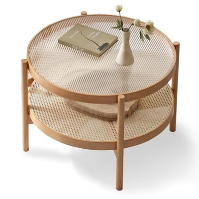 Aimen Glass Top End Table