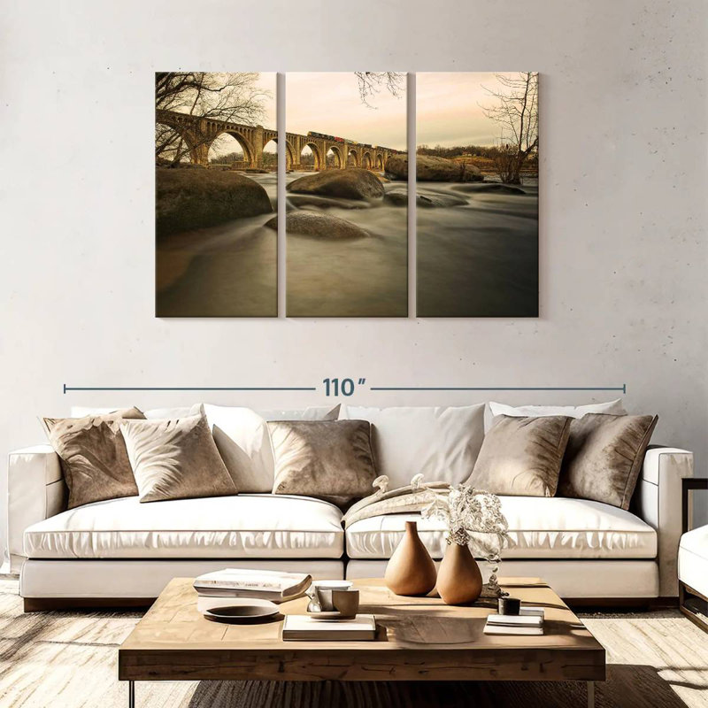 Rorry Train Over James River, 48" H x 74" W