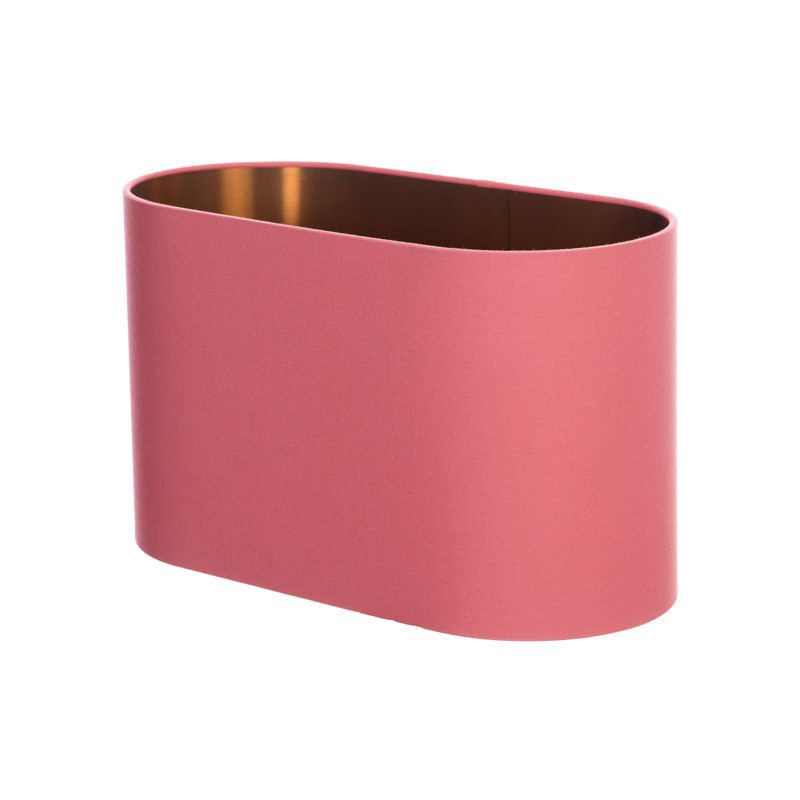 58.42cm H Cotton Oval Lamp Shade ( Screw On ), Blush Pink, 23cm H x 30cm W x 18cm D