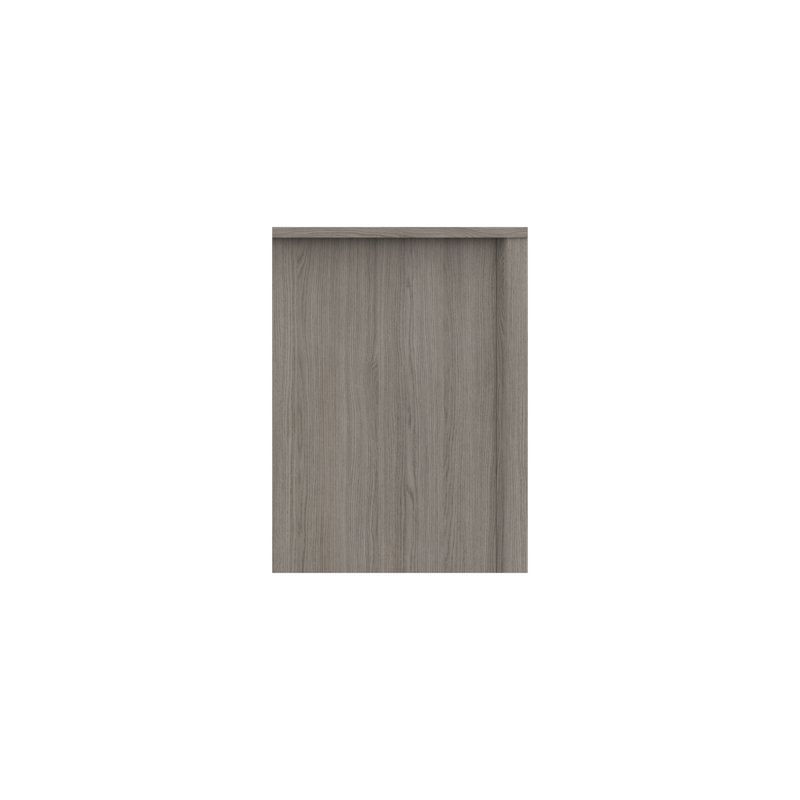 Colville 18cm W Solid Wood Bedside Table, Grey Oak/White Grey Gloss