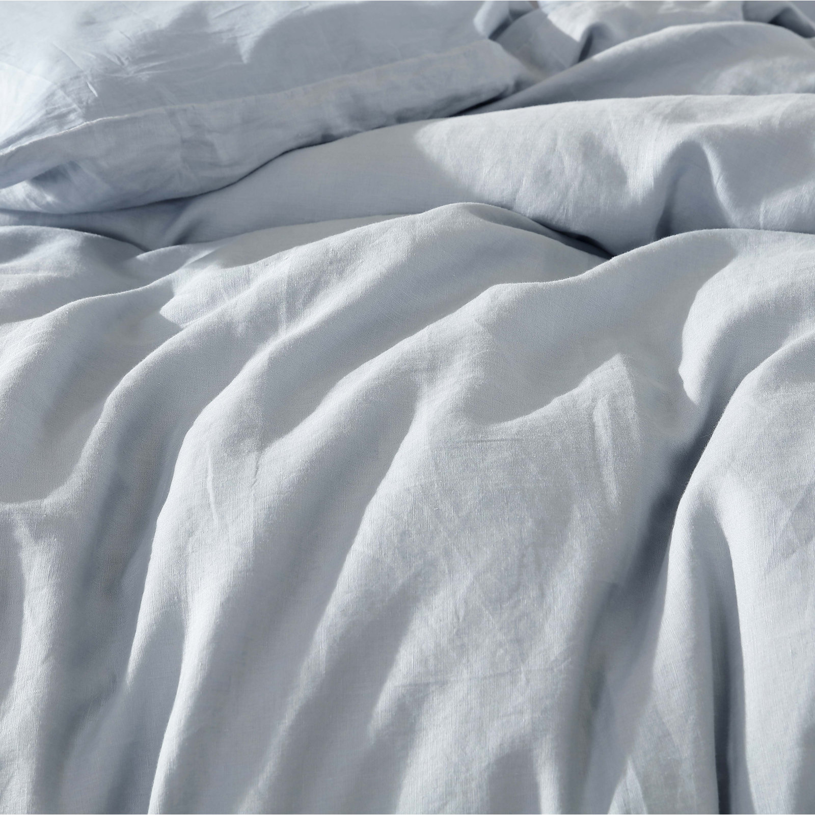 Luca Duvet Cover Set, Blue, Queen Duvet Cover + 2 Queen Pillowcases