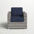 Wicker Club Chair  GREY