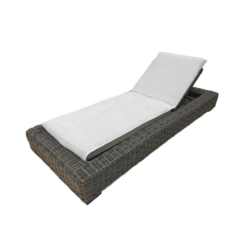 Housse pour chaise longue en coton turc, Blanc