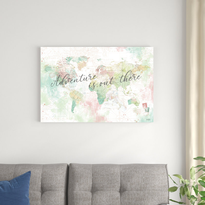 " World Adventure I " by Katie Pertiet, 24" H x 36" W x 1.25" D